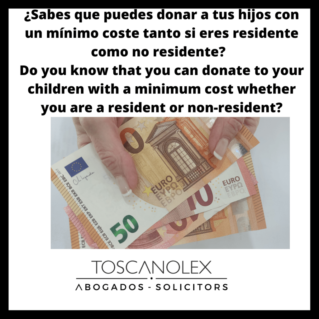 ¿SABES QUE PUEDES DONAR A TUS HIJOS CON UN MINIMO COSTE?