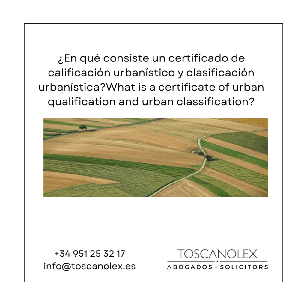 Certificado de calificación urbanística