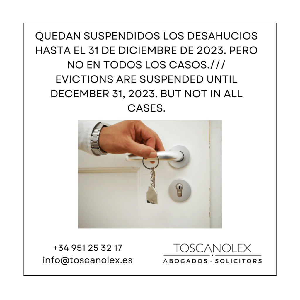 SUSPENSION DE DESAHUCIOS